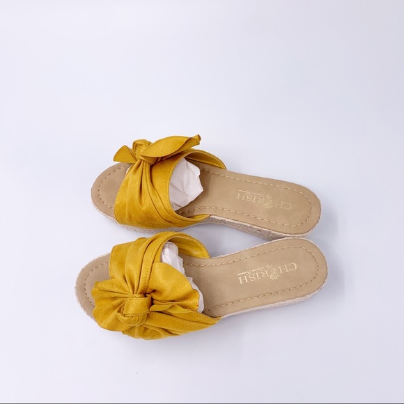Knotted open toe mule espadrille sandal - Picture 3 of 8